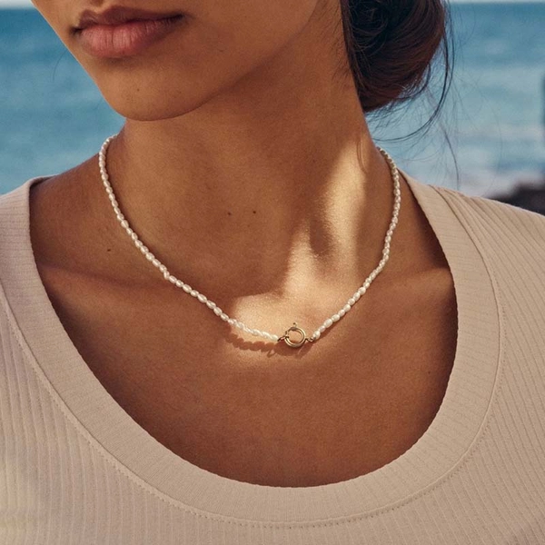 Collier Pearl Necklace White Gold - Edblad - Snabb frakt & paketinslagning - Nordicspectra.se