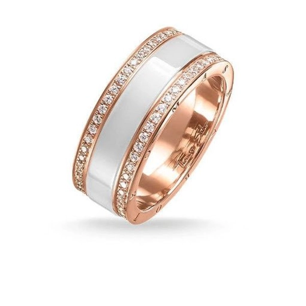Glam & Soul Ring Vit Rosé - Thomas Sabo ringar - Snabb frakt & paketinslagning - Nordicspectra.se