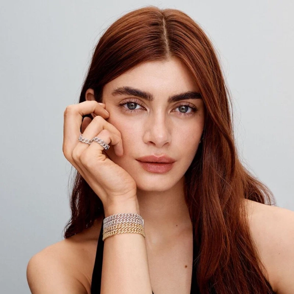 Glittrande Pansarlänk Armband Guld - PANDORA - 1-2 dagar leverans - Gratis paketinslagning