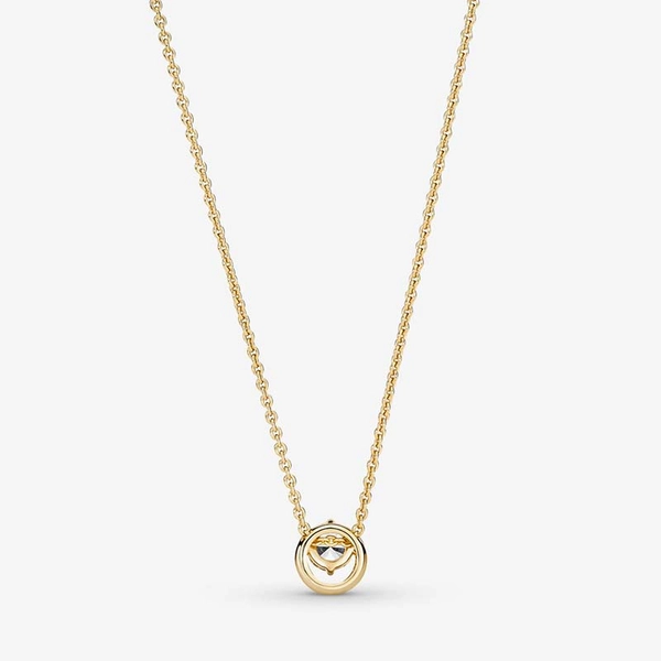 Glittrande Runt Halo Pendant Collier Halsband - PANDORA - Snabb frakt & paketinslagning - Nordicspectra.se