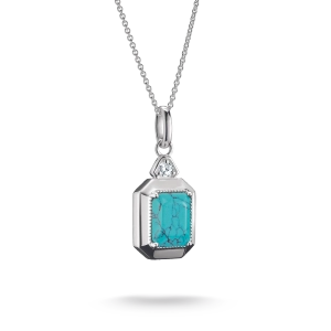 Octagonal Cut Turquoise Stone Elyndra Necklace - Thomas Sabo - Suuri valikoima & ilmainen lahjapaketointi - Nordic Spectra