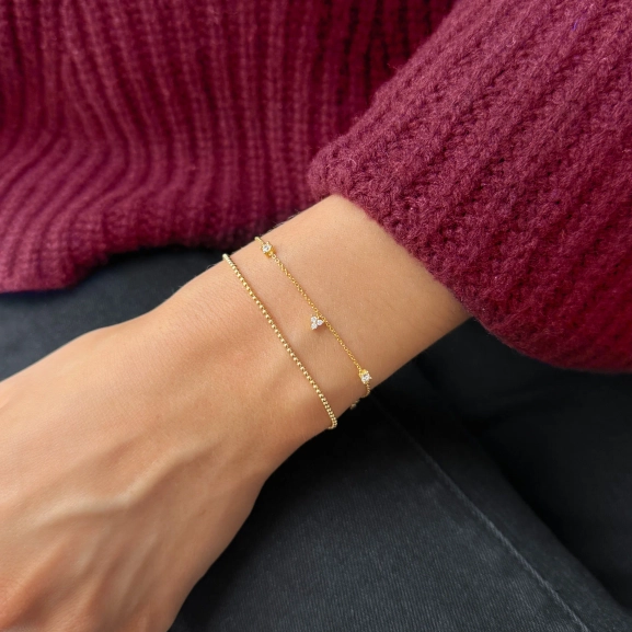 Sheer Doria & Celestia Layering Gold: två guldpläterade armband