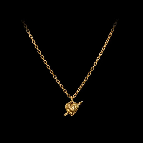 Tiny Tuvstarr's Heart Necklace Gold i 18K guldpläterat silver