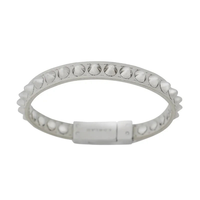 Edblad - Peak Bracelet Leather Light Grey Steel