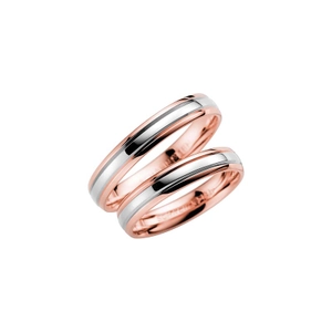 257-4 Rose Gold/White Gold - Wedding & engagement rings - Schalins - Scandinavian design - Nordic Spectra