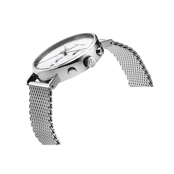 Koppel 41 mm - Kronograf - Vit urtavla/Stålarmband - Georg Jensen klockor - Snabb frakt & paketinslagning - Nordicspectra.se