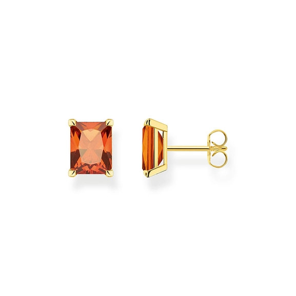 Stiftörhängen Orange Sten Guld - Thomas Sabo berlock - Snabb frakt & paketinslagning - Nordicspectra.se
