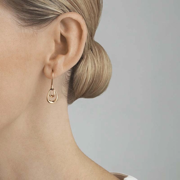 Offspring Örhängen på Krok med Hänge Roséguld - Georg Jensen örhängen - Snabb frakt & paketinslagning - Nordicspectra.se
