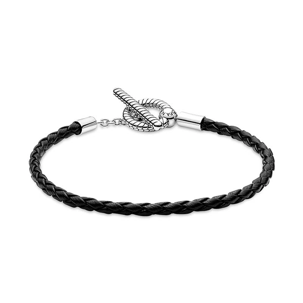 Pandora Moments Braided Leather T-bar Bracelet - PANDORA - Snabb frakt & paketinslagning - Nordicspectra.se