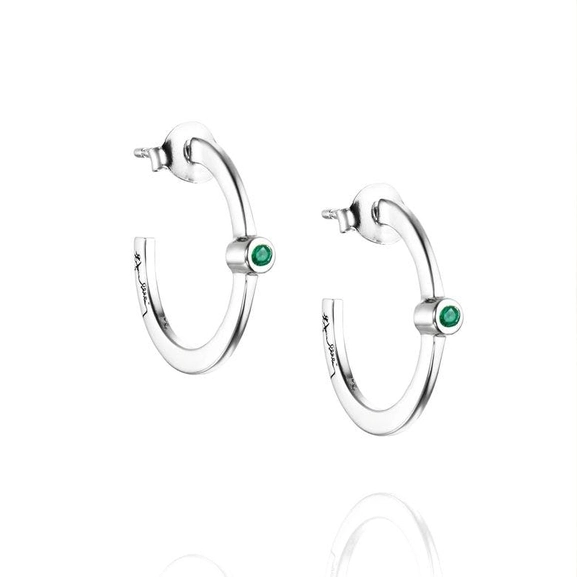 Micro Blink Hoops - Green Emerald - Efva Attling - Suuri valikoima & ilmainen lahjapaketointi - Nordicspectra.fi