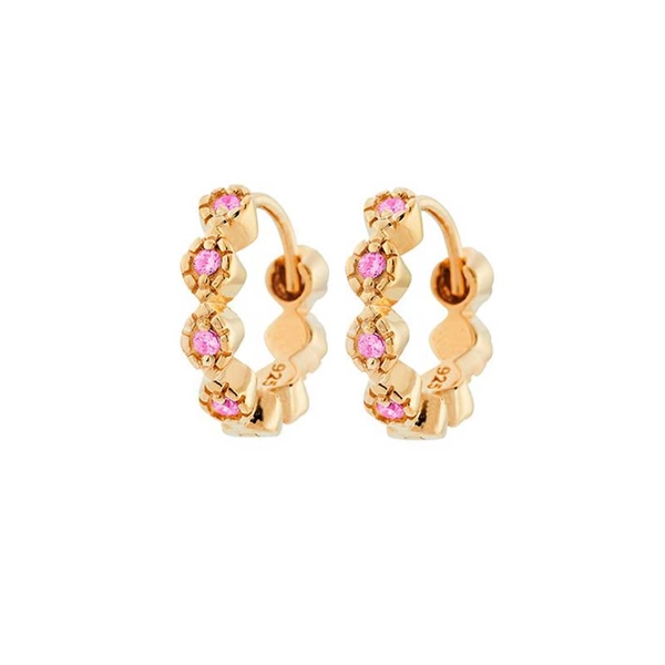 Time To Glow Earrings Creole - Pink Guld - Carolina Gynning - Suuri valikoima & ilmainen lahjapaketointi - Nordicspectra.fi