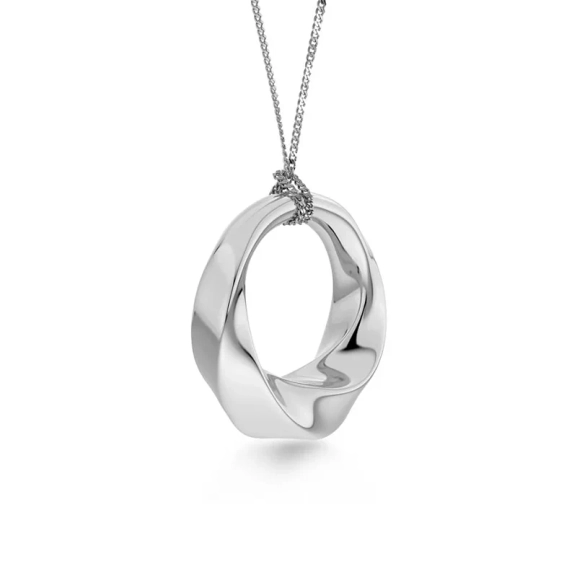 modell Helix Necklace L i rostfritt stål