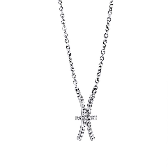 Double Trouble & Stars Necklace White Gold - Efva Attling - Suuri valikoima & ilmainen lahjapaketointi - Nordicspectra.fi