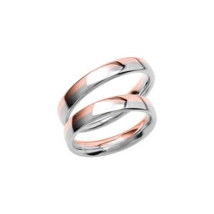 SR3017-4 Rose Gold/White Gold - Wedding & engagement rings - Schalins - Scandinavian design - Nordic Spectra