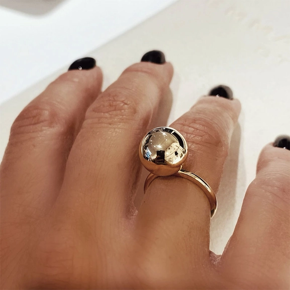 Globe Ball Ring Silver - Emma Israelsson - Snabb frakt & paketinslagning - Nordicspectra.se