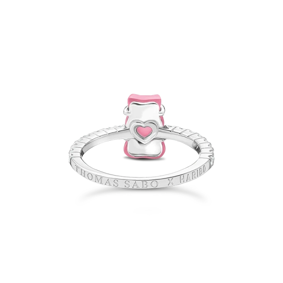 HARIBO Ring med Rosa Gummibjörn & Glittrande Stenar - Thomas Sabo - Snabb leverans & paketinslagning - Nordic Spectra