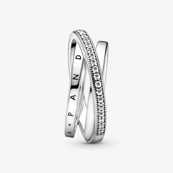 Dreifach gekreuzter Pavé-Ring von PANDORA, Schneller Versand - Nordicspectra.de