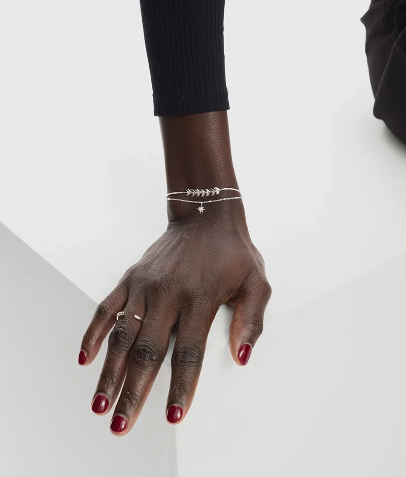 North Star Bracelet Silver - Syster P - Snabb leverans & Gratis paketinslagning - Nordic Spectra