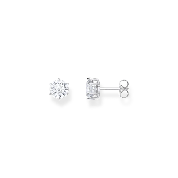 Silver earrings with large sparkling brilliant-cut stones - Thomas Sabo - Suuri valikoima & ilmainen lahjapaketointi - Nordic Spectra