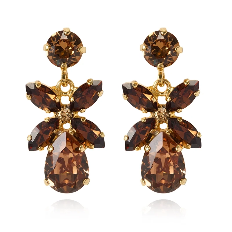 Caroline Svedbom - Mini Dione Earrings Gold Recreated Topaz Combo