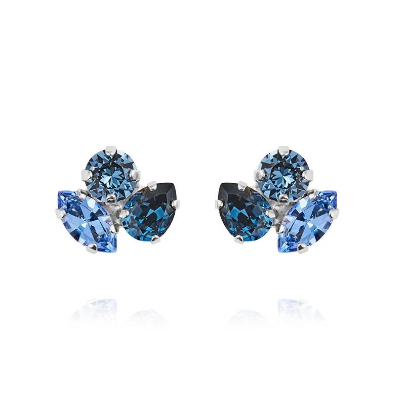 Caroline Svedbom - Ana Earrings Rhodium Denimblue Combo