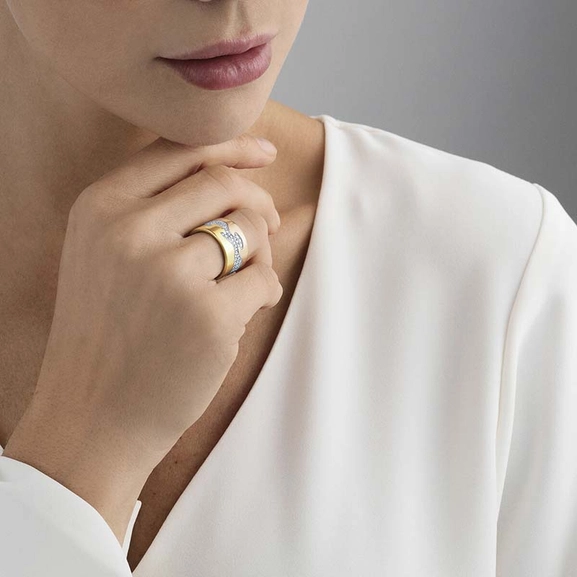 Fusion Drei Teile Ring G/WG/RG Pavé von Georg Jensen, Schneller Versand - Nordicspectra.de