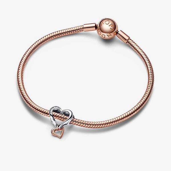 Bicolor Offen gearbeitetes Unendlichkeits-Herz Charm von PANDORA, Schneller Versand - Nordicspectra.de