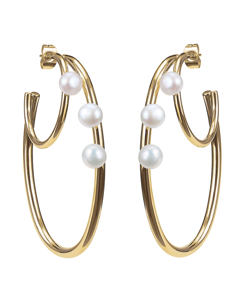 PALMA Double Hoops Örhängen Guld - Astrid & Agnes - Nordic Spectra