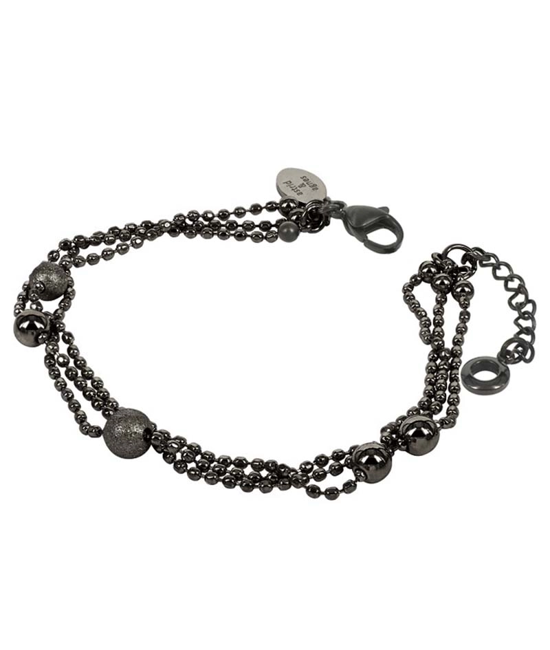 ZARA Multi Armband Svart Stål - Astrid & Agnes - Snabb frakt & paketinslagning - Nordicspectra.se