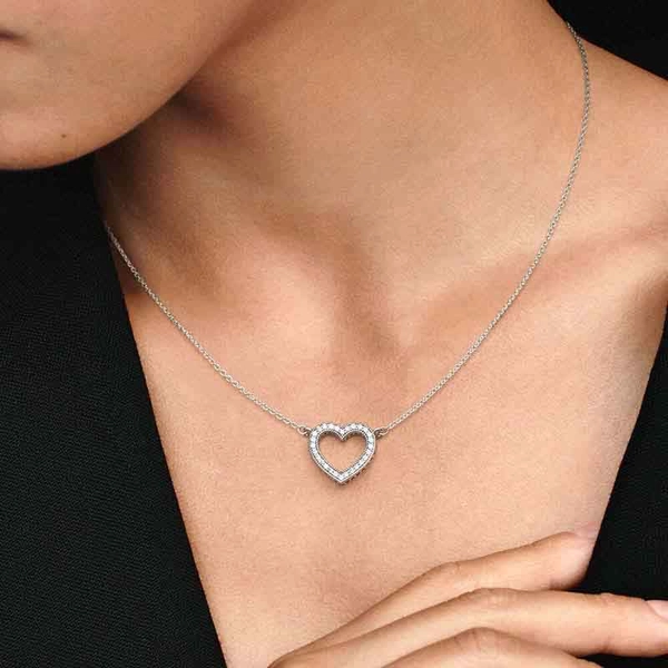 Funkelndes Offenes Herz Kette von PANDORA, Schneller Versand - Nordicspectra.de