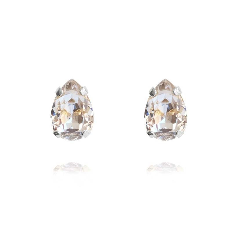 Caroline Svedbom - Petite Drop Stud Earrings Rhodium Crystal