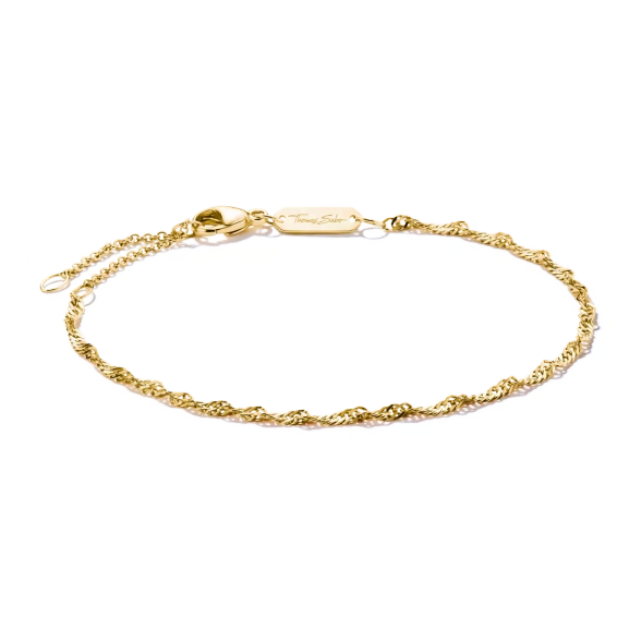 Singapore Bracelet Steel Gold - Thomas Sabo - Suuri valikoima & ilmainen lahjapaketointi - Nordic Spectra