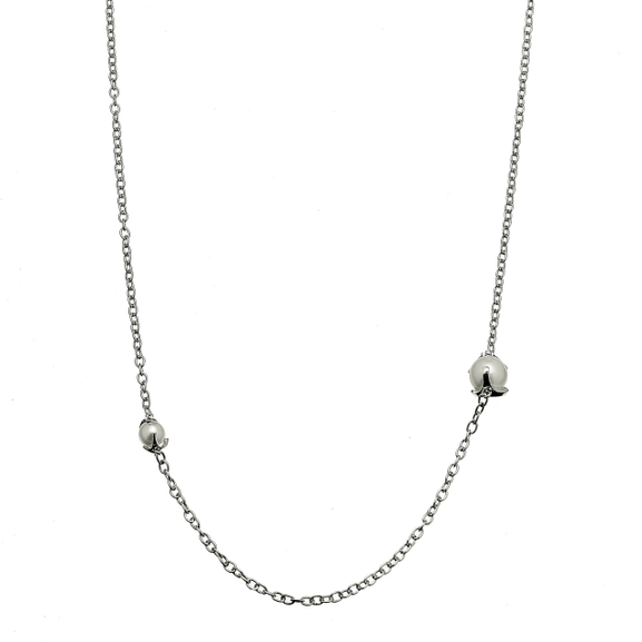 Pearl Long Chain Neck Silver -CU Jewellery - Snabb frakt & paketinslagning - Nordicspectra.se