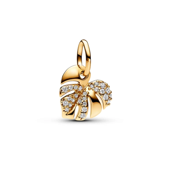 Funkelndes Monstera Blatt Charm-Anhänger - PANDORA - Nordic Spectra