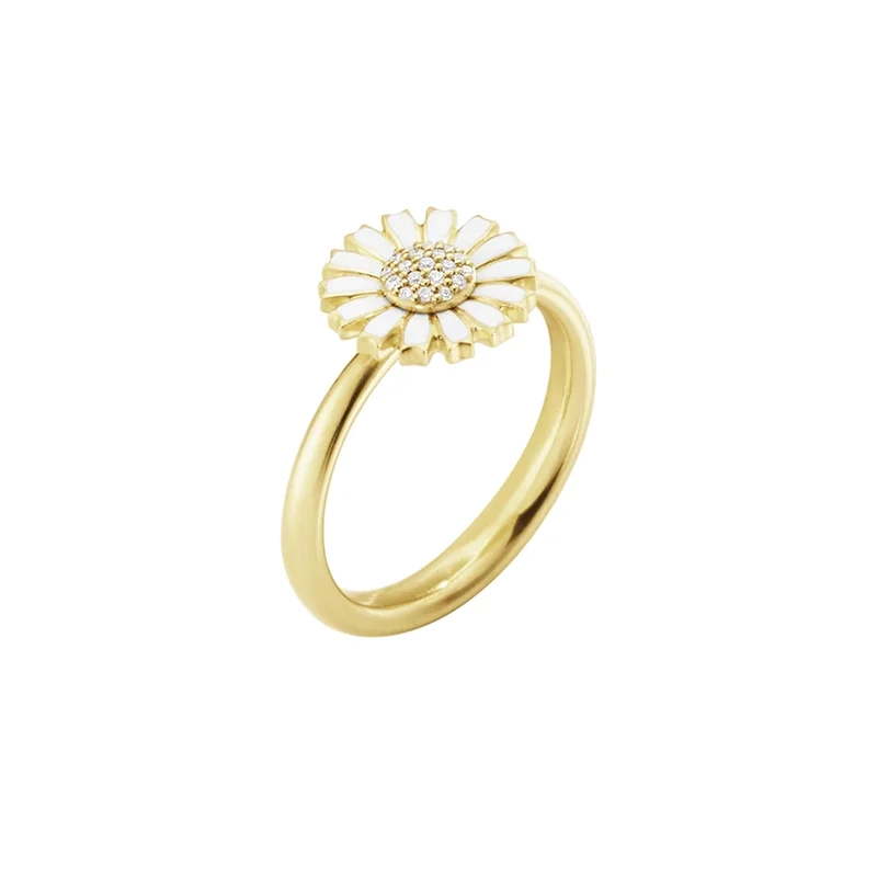 Georg Jensen - Daisy Vit Ring Guld Diamanter
