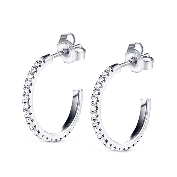 Spectra Hoops White Gold - Nordic Spectra - Suuri valikoima & ilmainen lahjapaketointi - Nordicspectra.fi