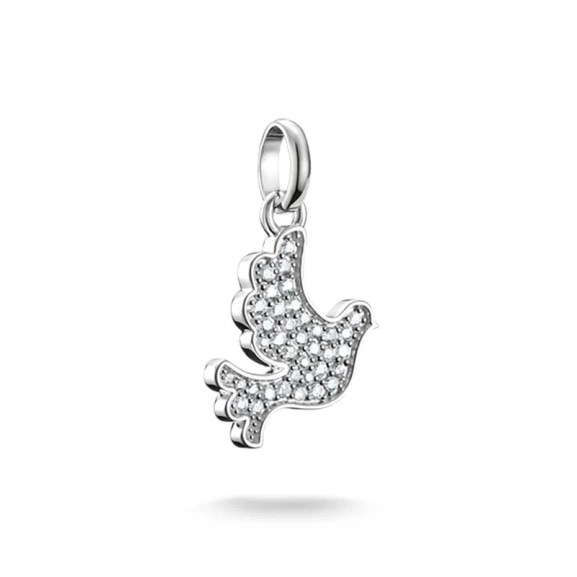 CC Connect Fredsduva Berlock i silver med cubic zirconia