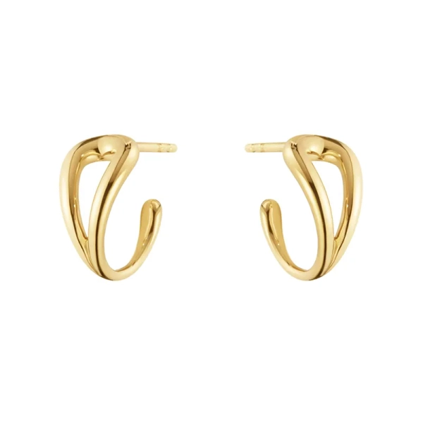 Mercy Swirl Hoops i 18K guld med svängd siluett