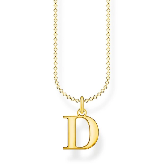 Bokstavshalsband Guld - D - Thomas Sabo halsband - Snabb frakt & paketinslagning - Nordicspectra.se