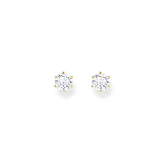 Silverörhängen med Glittrande Briljantslipade Stenar Guld - Thomas Sabo - Snabb leverans & paketinslagning - Nordic Spectra