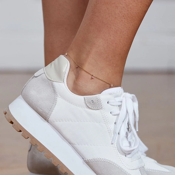 Summer Beads Chain Anklet White Gold - Edblad - Snabb frakt & paketinslagning - Nordic Spectra