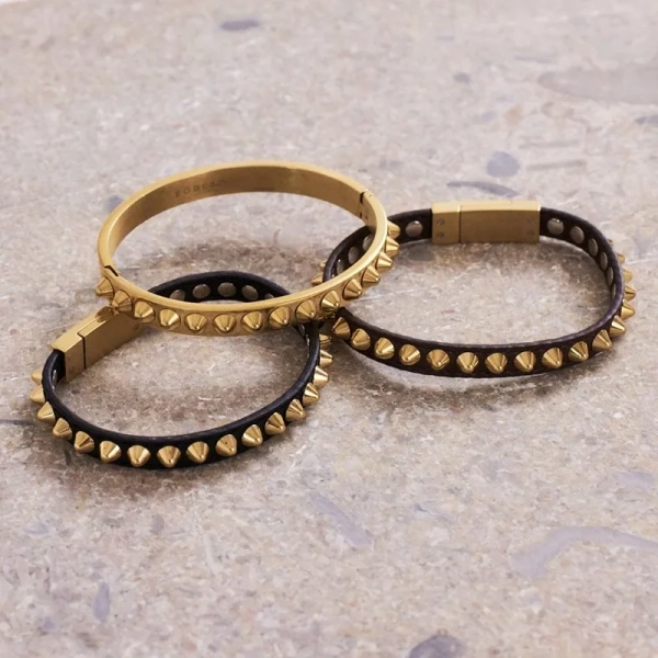 Peak Bracelet Leather Black Gold - Edblad - Snabb frakt & paketinslagning - Nordic Spectra