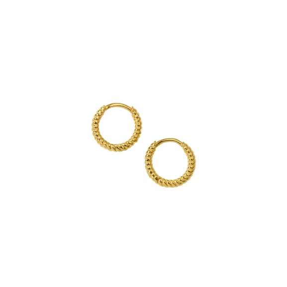 Beloved Twisted Small Hoops Gold i 18K guldpläterat återvunnet silver