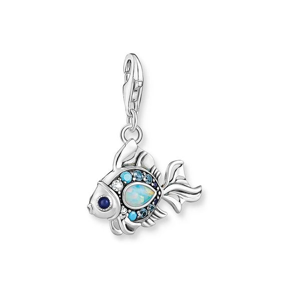 Charm-Anhänger Fisch Mit Blauen Steinen Silber von Thomas Sabo, Schneller Versand - Nordicspectra.de