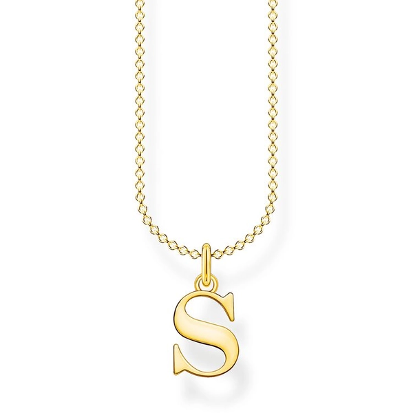 Kette Buchstabe Gold - S von Thomas Sabo, Schneller Versand - Nordicspectra.de