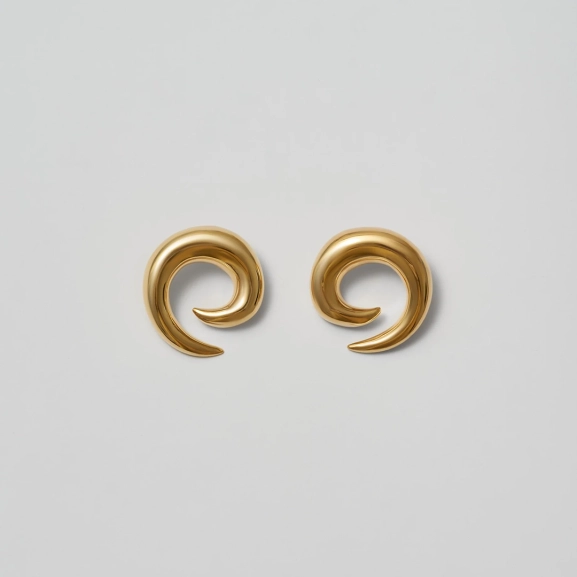 Mini Saturn Earrings Gold