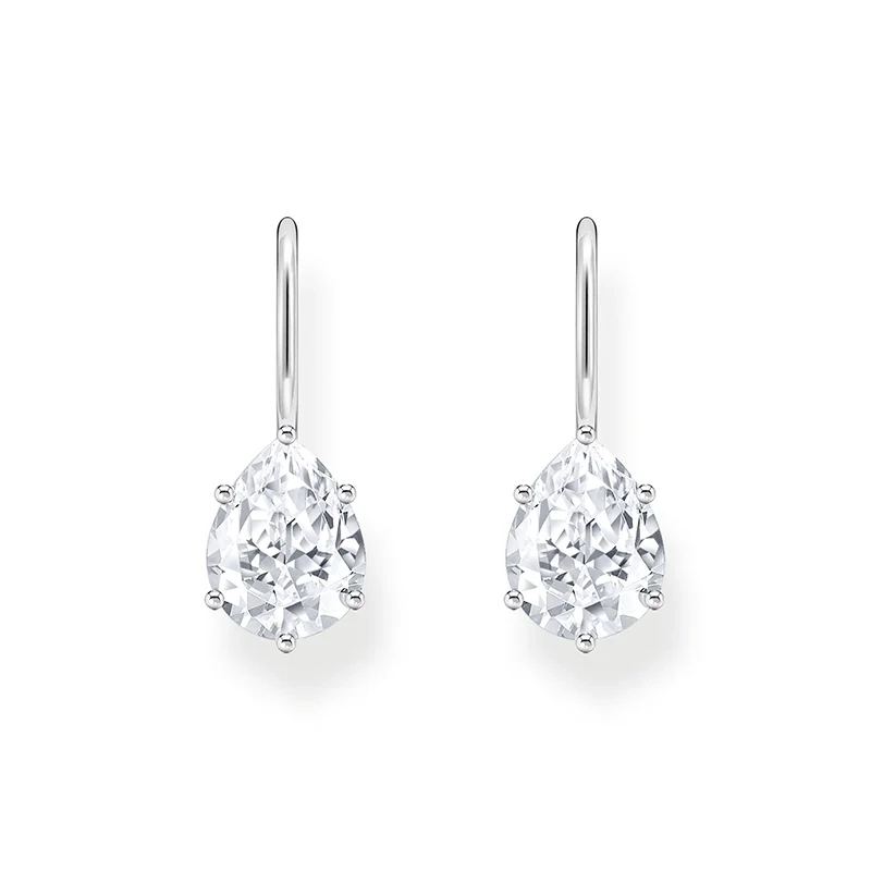 Thomas Sabo - Krokörhängen med Droppformade Glittrande Stenar