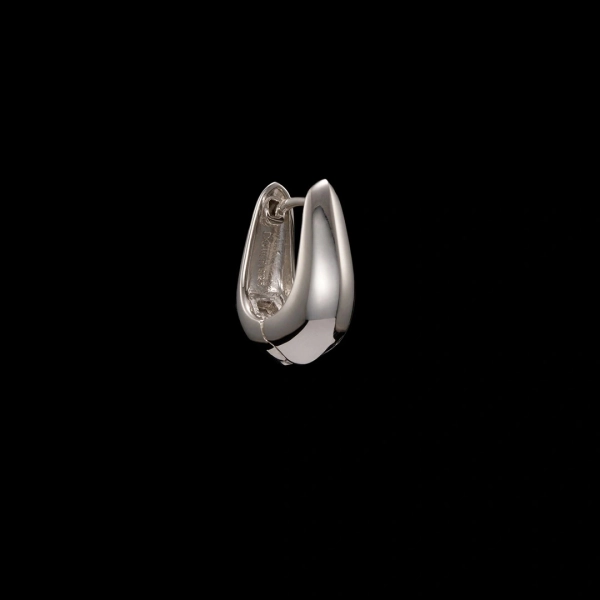 Chunky Knife Edge Hoop 17 mm in Silber