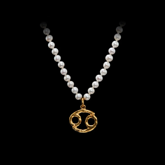 Pearl Zodiac Necklace Gold - Maria Nilsdotter - Schmuck im skandinavischen Design - Nordic Spectra
