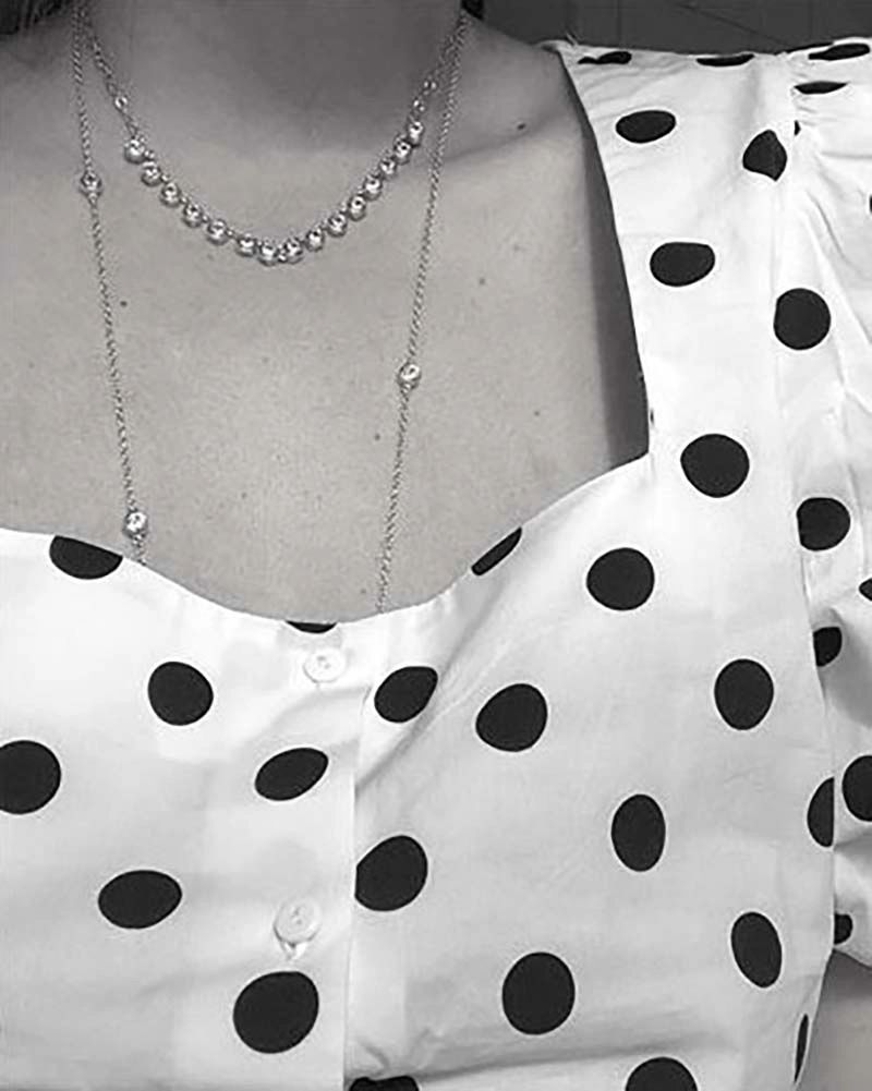 Cubic Long Chain Necklace Silver -CU Jewellery - Snabb frakt & paketinslagning - Nordicspectra.se